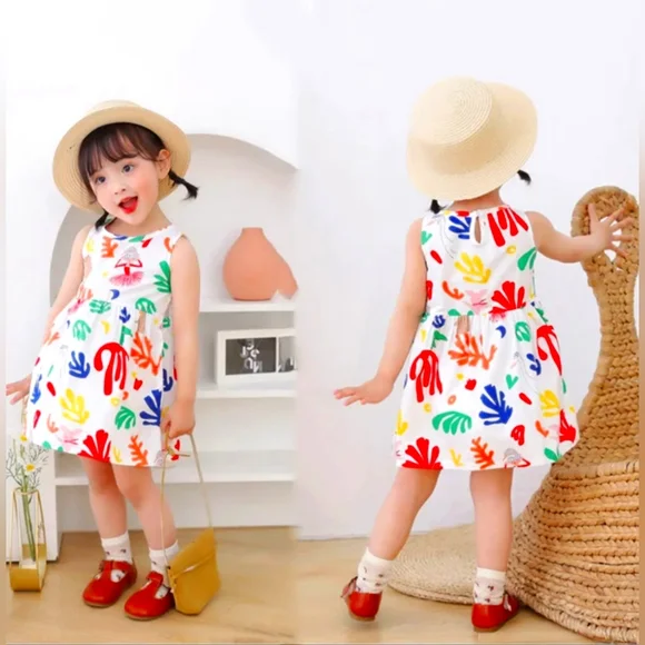 New Sleeveless Summer Girl Dress - Picture 3 of 4